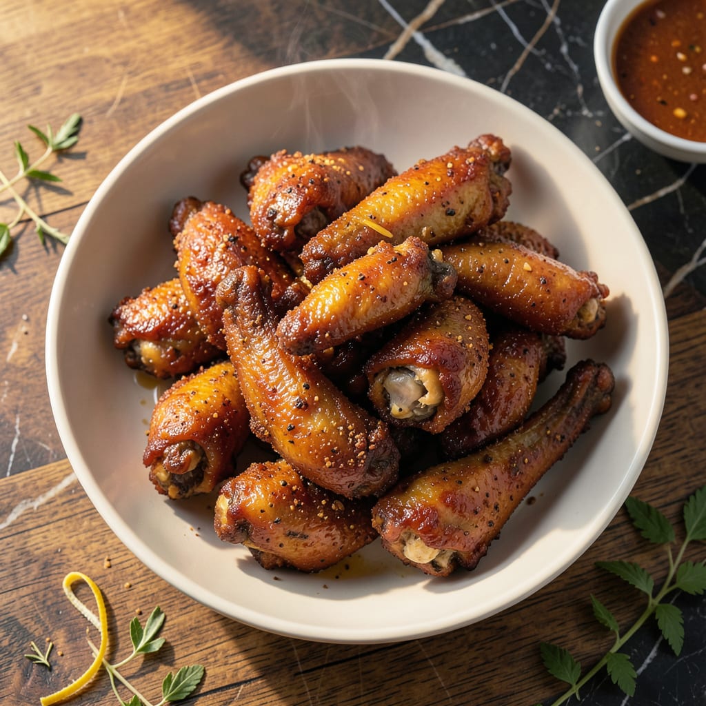 Complete crispy fried chicken wings recipe overview image