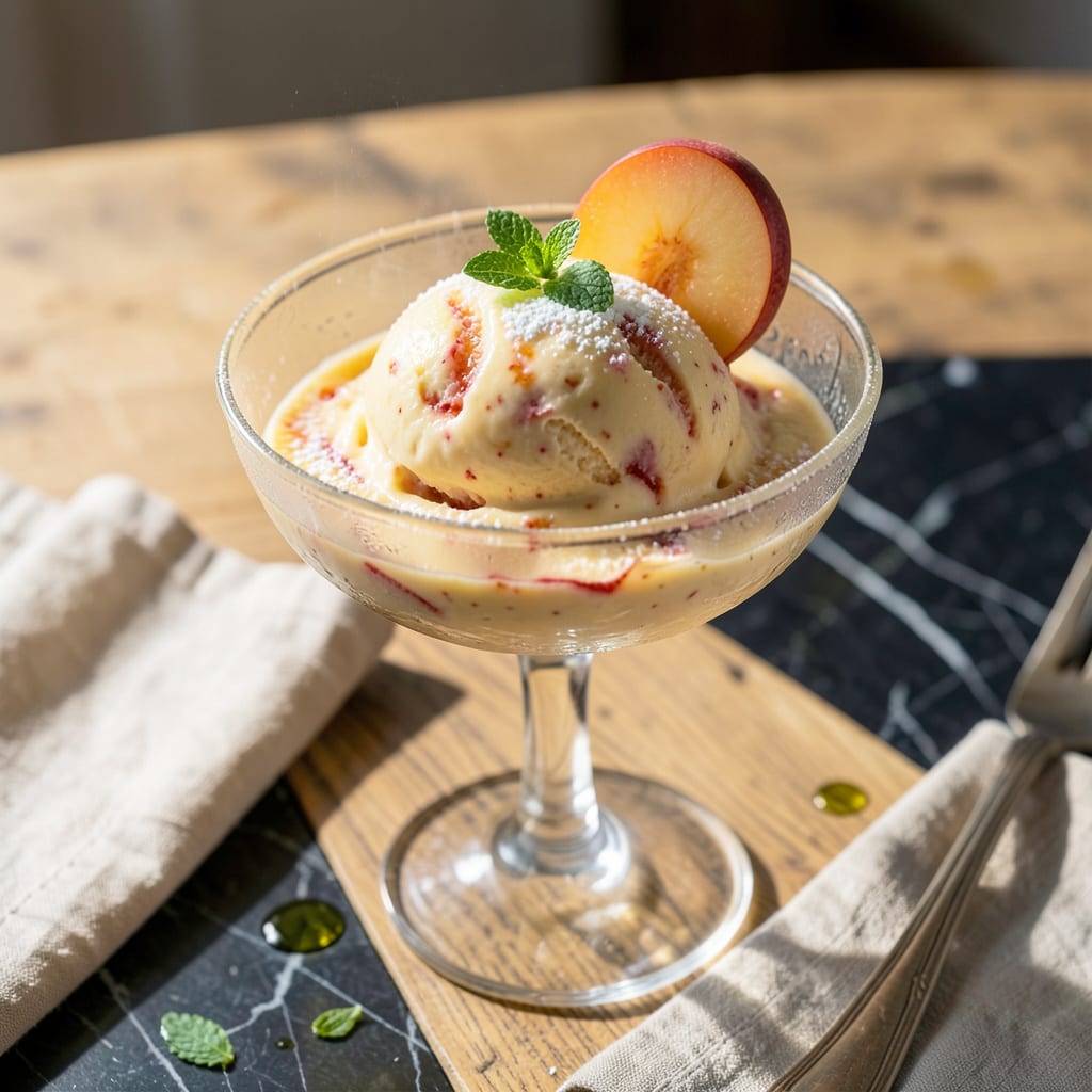 Comprehensive Cuisinart Peach Ice Cream Recipe: Churned to Creamy Summer Bliss visual reference