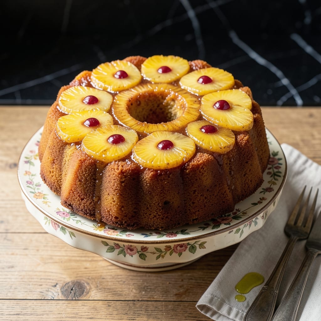 Pineapple Upside Down Bundt Cake Recipe With Cake Mix: Gooey Caramelized Topping in One Pan