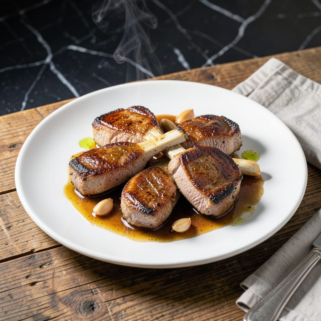 Recipe Bone In Pork Chops: Pan-Seared With Garlic Herb Butter