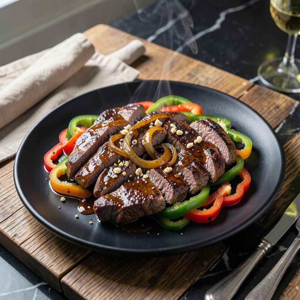 Pepper Steak Recipe With Worcestershire Sauce: Sizzling Skillet Savory Bites