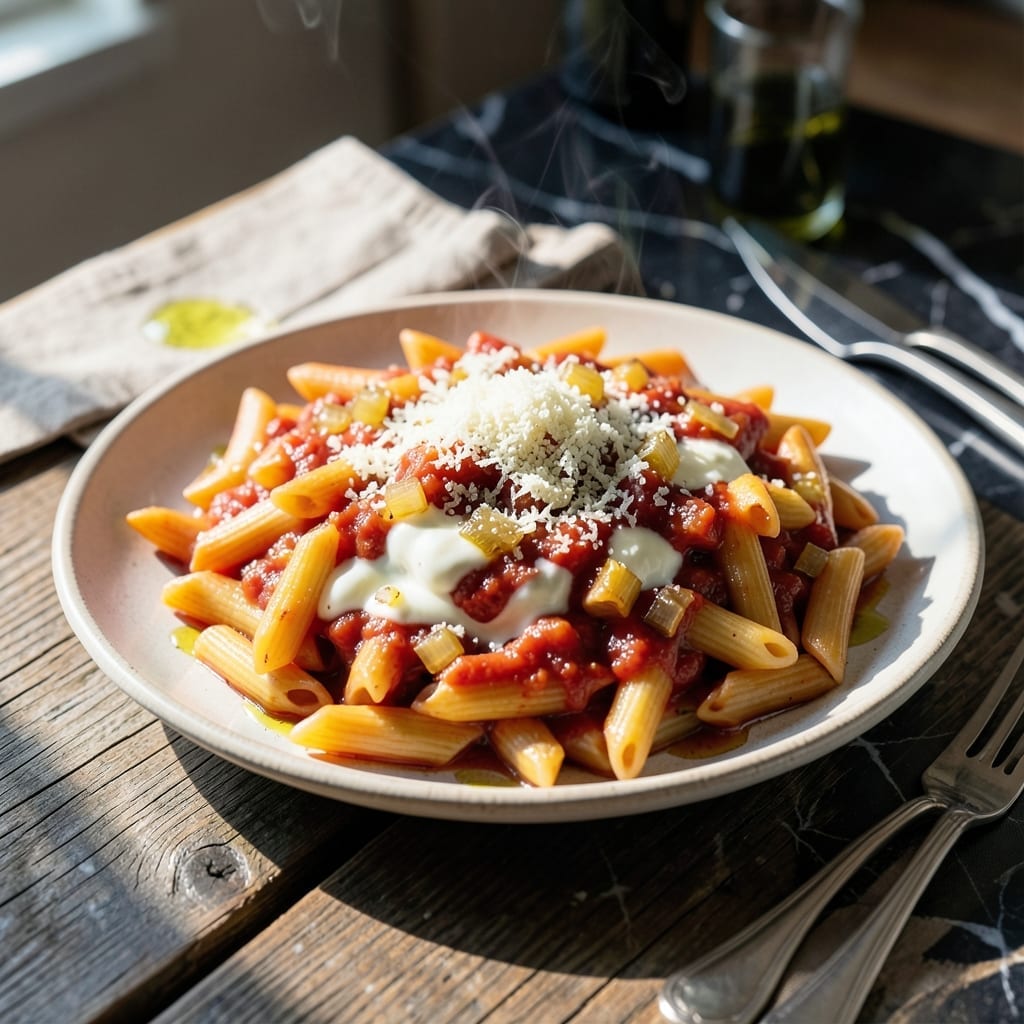 Penne Alla Vodka Recipe Without Vodka: Rich Tomato Cream Sauce With a Kick