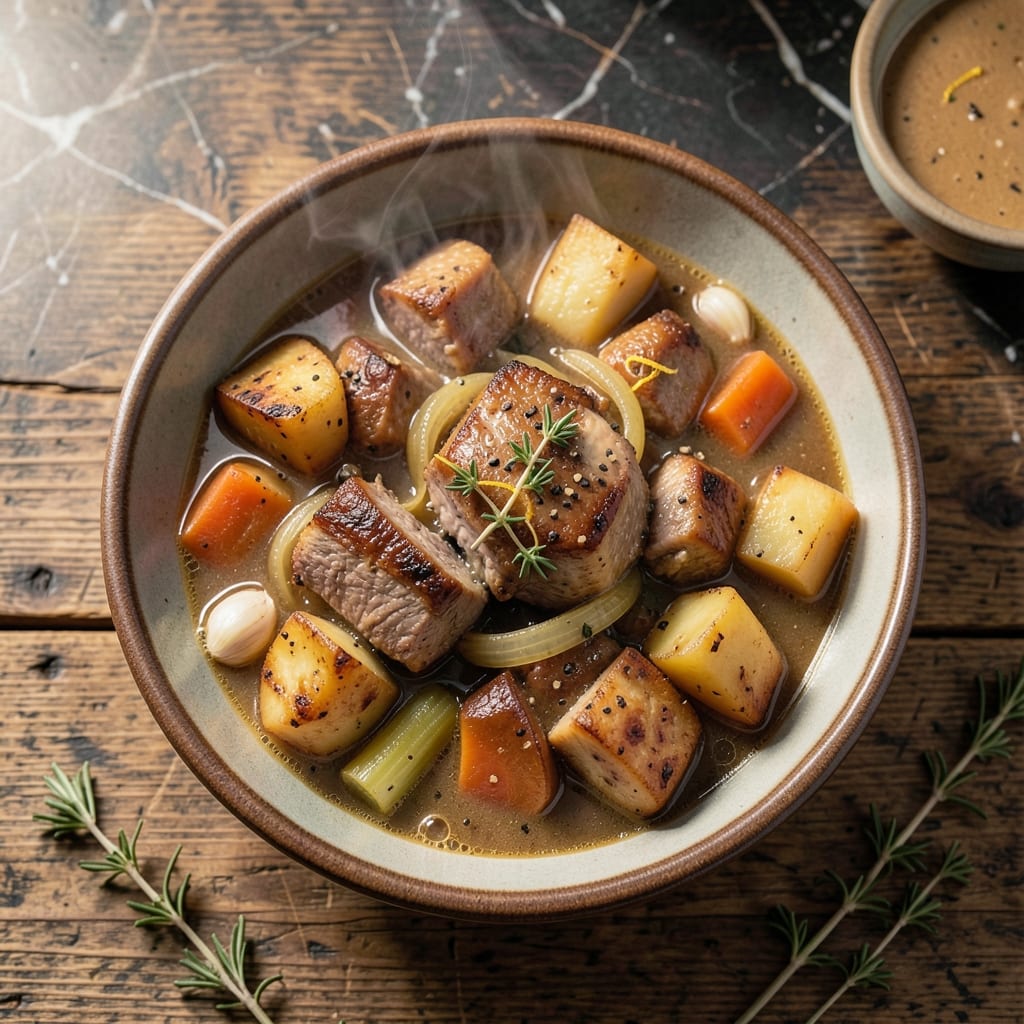 Recipe For Pork Stew: Slow-Simmered Richness With Root Vegetables Recipe For Pork Stew: Slow-Simmered Richness With Root Vegetables