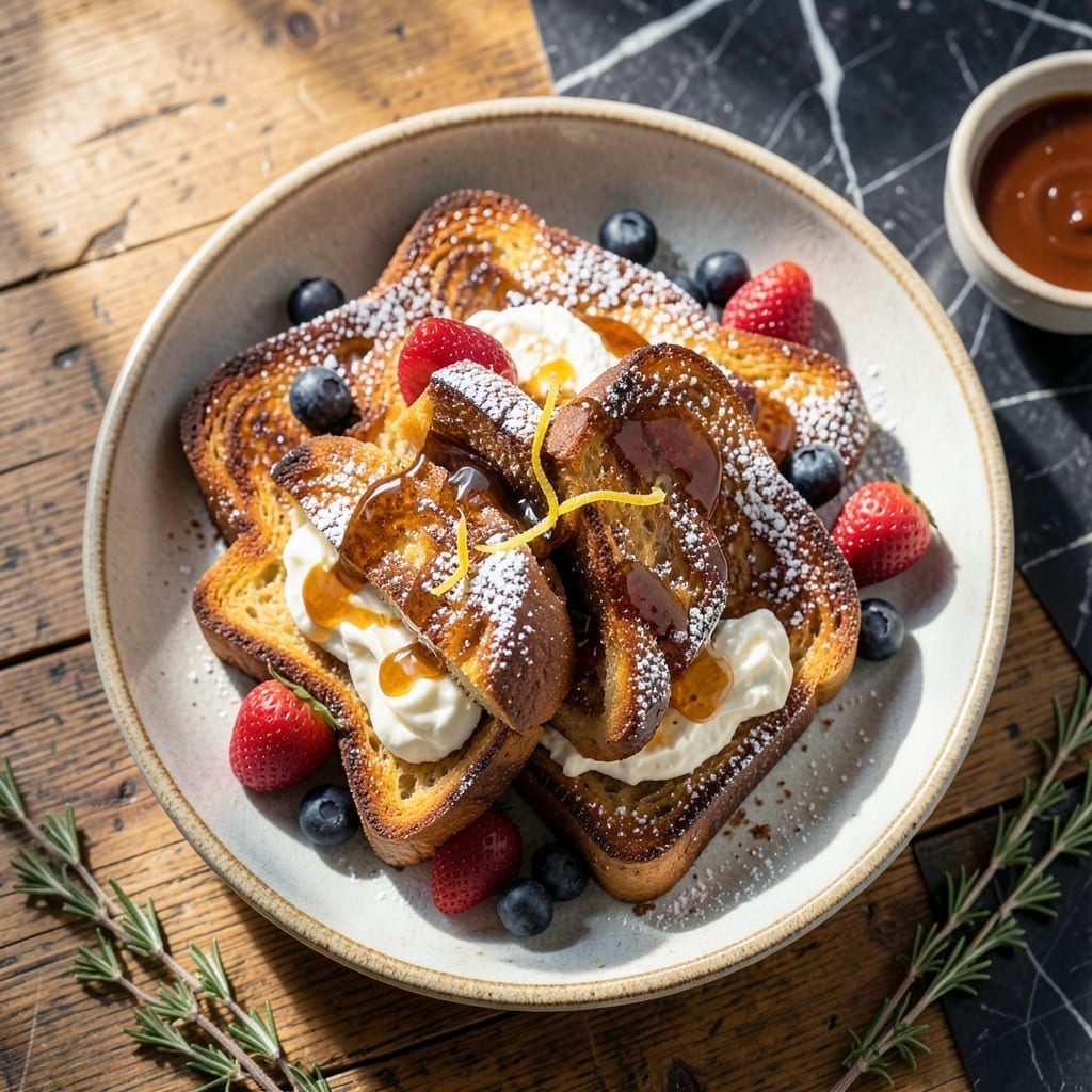 Recipe for Stuffed French Toast: Custard-Soaked Bread With Sweet Fillings