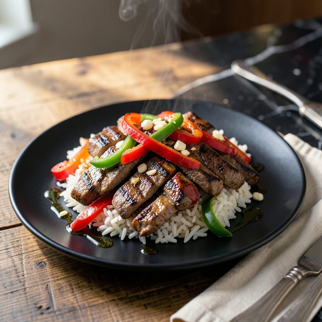 Pepper Steak and Rice Recipe With Soy Sauce: Savory Stir-Fry in One Pan