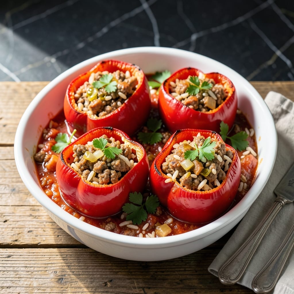 Natasha's Kitchen Stuffed Peppers Recipe: Cheese-Stuffed Comfort in a Bell