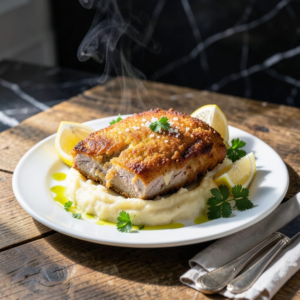 Recipe for Venus Schnitzel: Crispy Breaded Pork Cutlet Classic Recipe for Venus Schnitzel: Crispy Breaded Pork Cutlet Classic