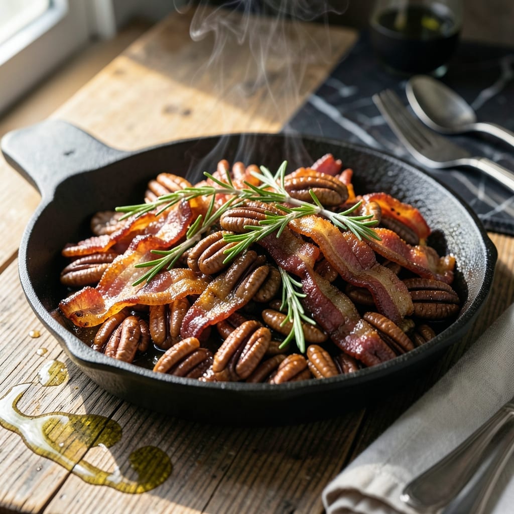 Bacon and Rosemary Pecans Recipe: Sweet and Savory Crunch