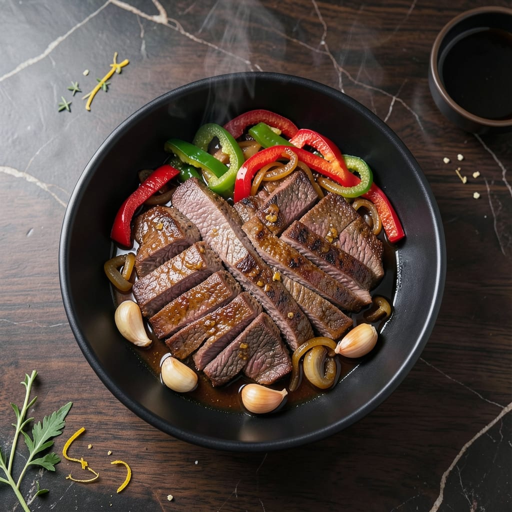Pepper Steak Recipe Ingredients: Savory Strip Steak With Bell Pepper Stir-Fry