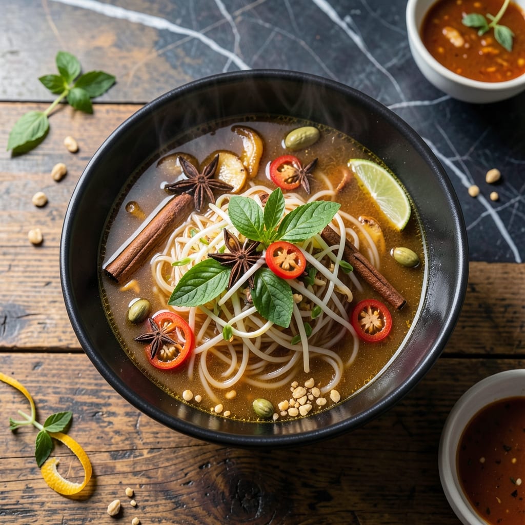 Pho Soup Recipe Vegetarian: Aromatic Broth with Fresh Tofu and Herbs Pho Soup Recipe Vegetarian: Aromatic Broth with Fresh Tofu and Herbs