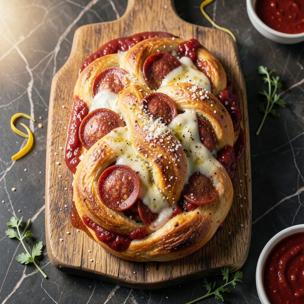Pepperoni Bread Recipe With Pizza Dough: Cheesy Pull-Apart Party Favorite