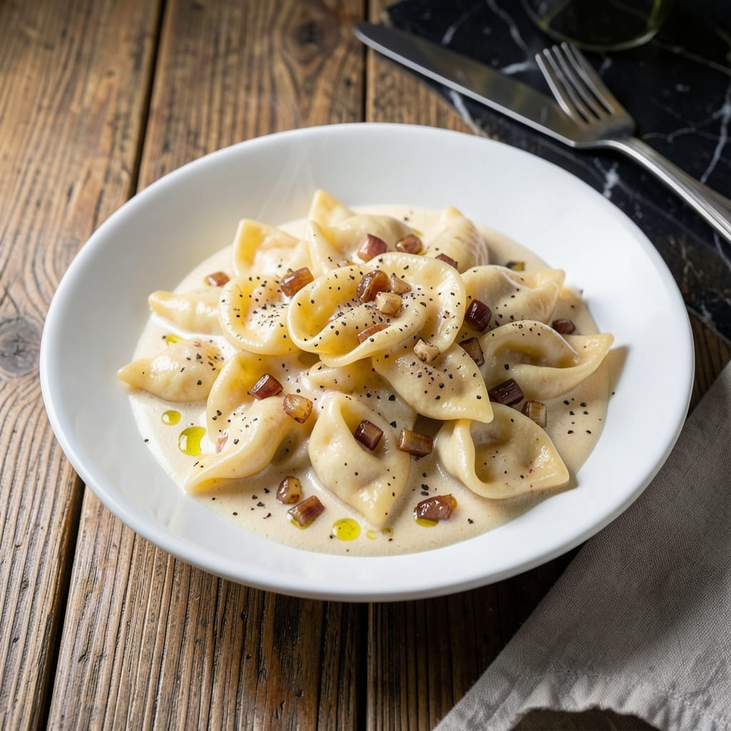 Recipe With Tortellini: Cheese-Filled Pasta in Creamy Broth Recipe With Tortellini: Cheese-Filled Pasta in Creamy Broth