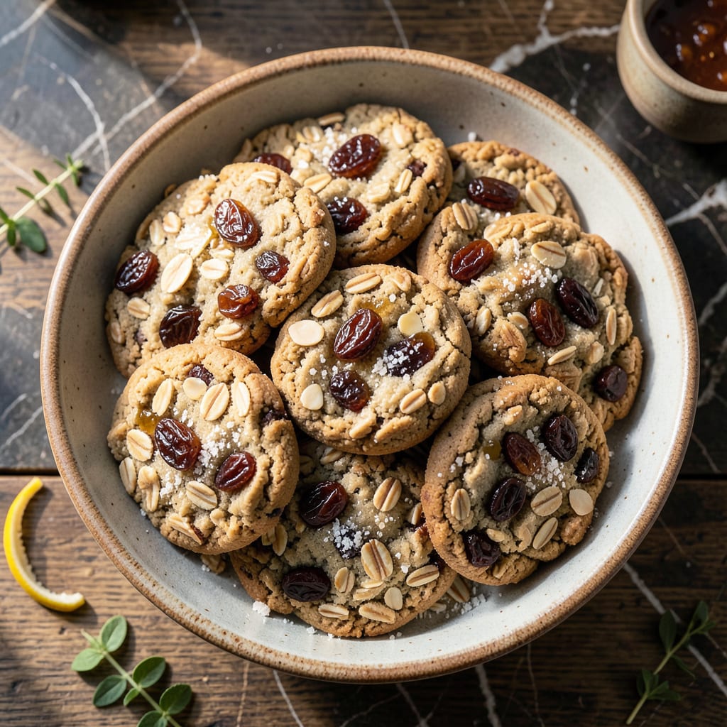 Visual representation of diabetic oatmeal raisin cookie recipe
