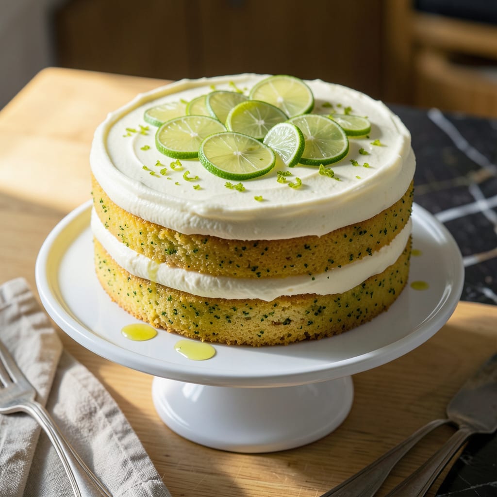 Duncan Hines Key Lime Cake Recipe: Zesty Citrus Layers With Creamy Frosting example with annotations