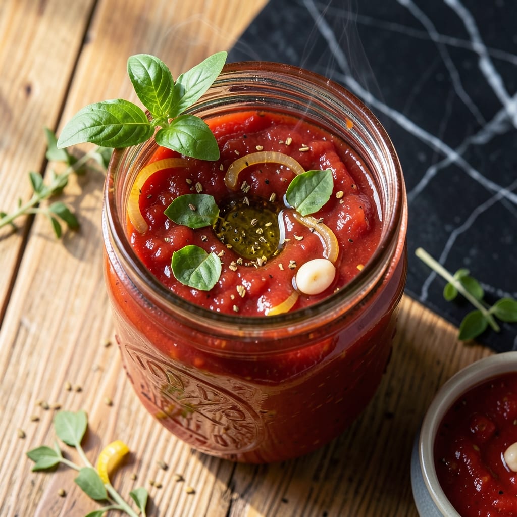 Italian Pizza Sauce Recipe for Canning: Bright Tomato Flavor Preserved at Peak Ripeness Italian Pizza Sauce Recipe for Canning: Bright Tomato Flavor Preserved at Peak Ripeness
