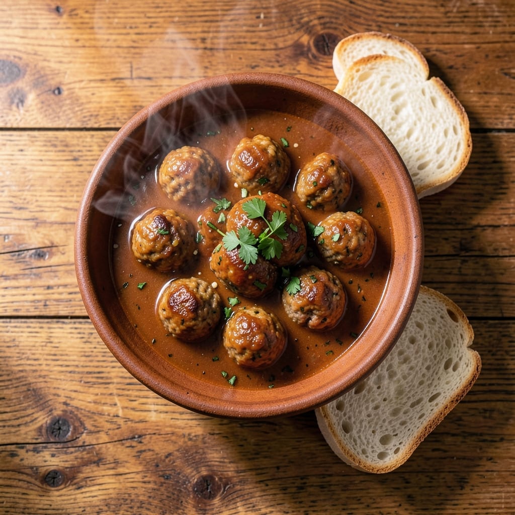 Recipe For Albondigas: Spanish Meatballs in Rich Tomato Sauce