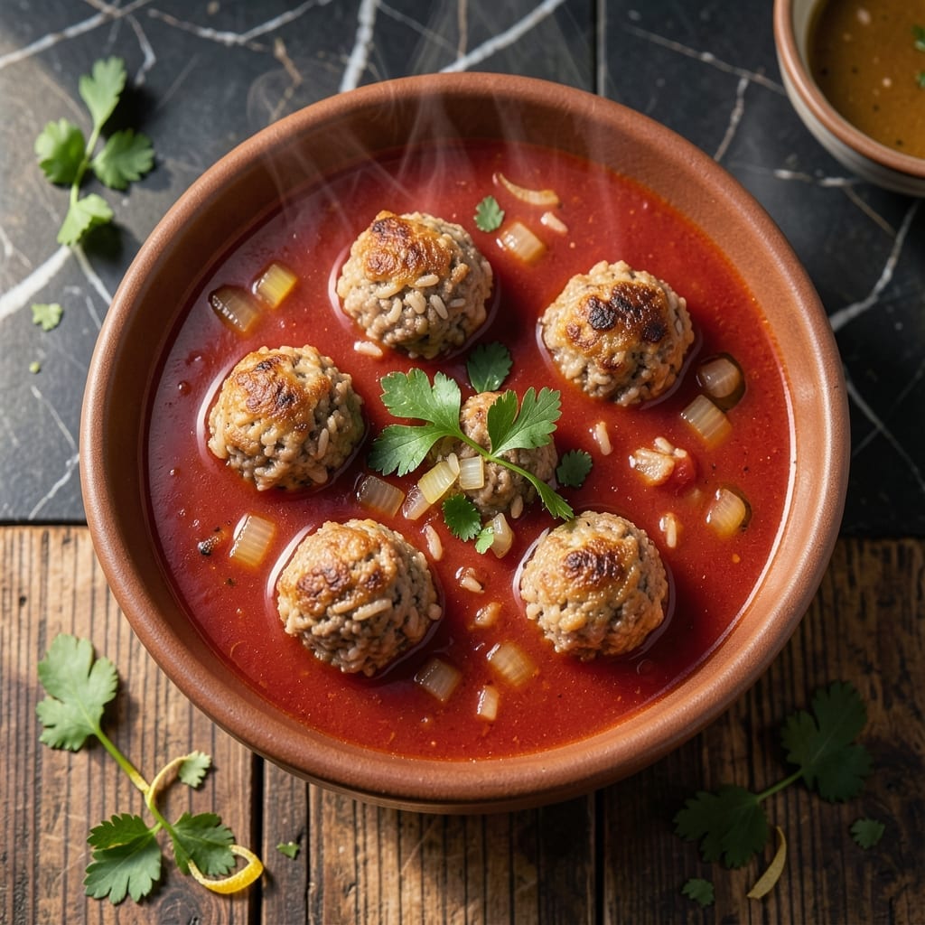 Porcupine Balls Recipe Tomato Soup: Meatball Surprise in Savory Broth Porcupine Balls Recipe Tomato Soup: Meatball Surprise in Savory Broth