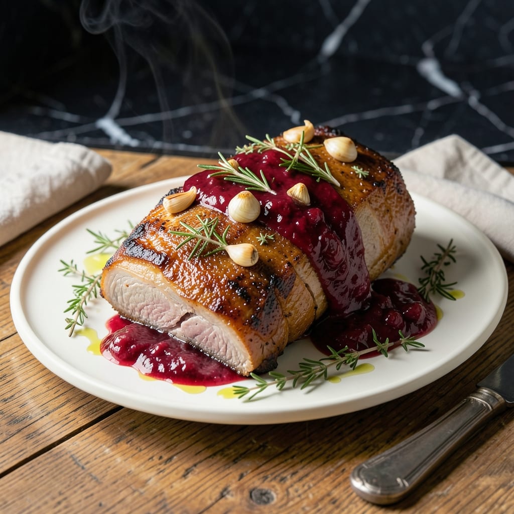 Pork Loin Roast Recipe With Cranberry Sauce: Holiday Centerpiece With Tart-Sweet Glaze