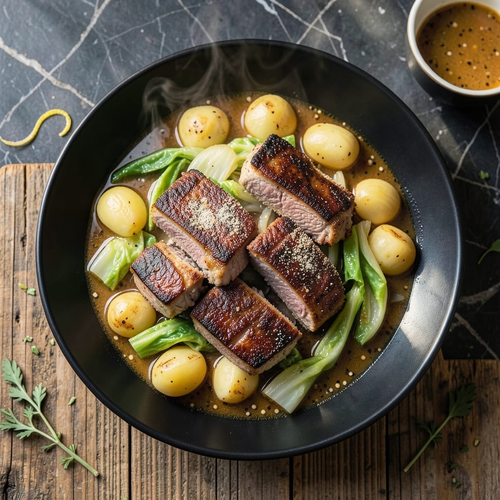 Pork Chop Stew Recipe With Cabbage and Potatoes: Hearty One-Pot Rustic Dinner
