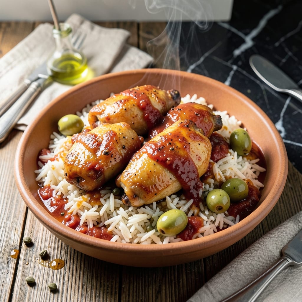 Pollo Guisado Puerto Rican Recipe With Rice: Island-Style Stewed Chicken and Rice Pollo Guisado Puerto Rican Recipe With Rice: Island-Style Stewed Chicken and Rice