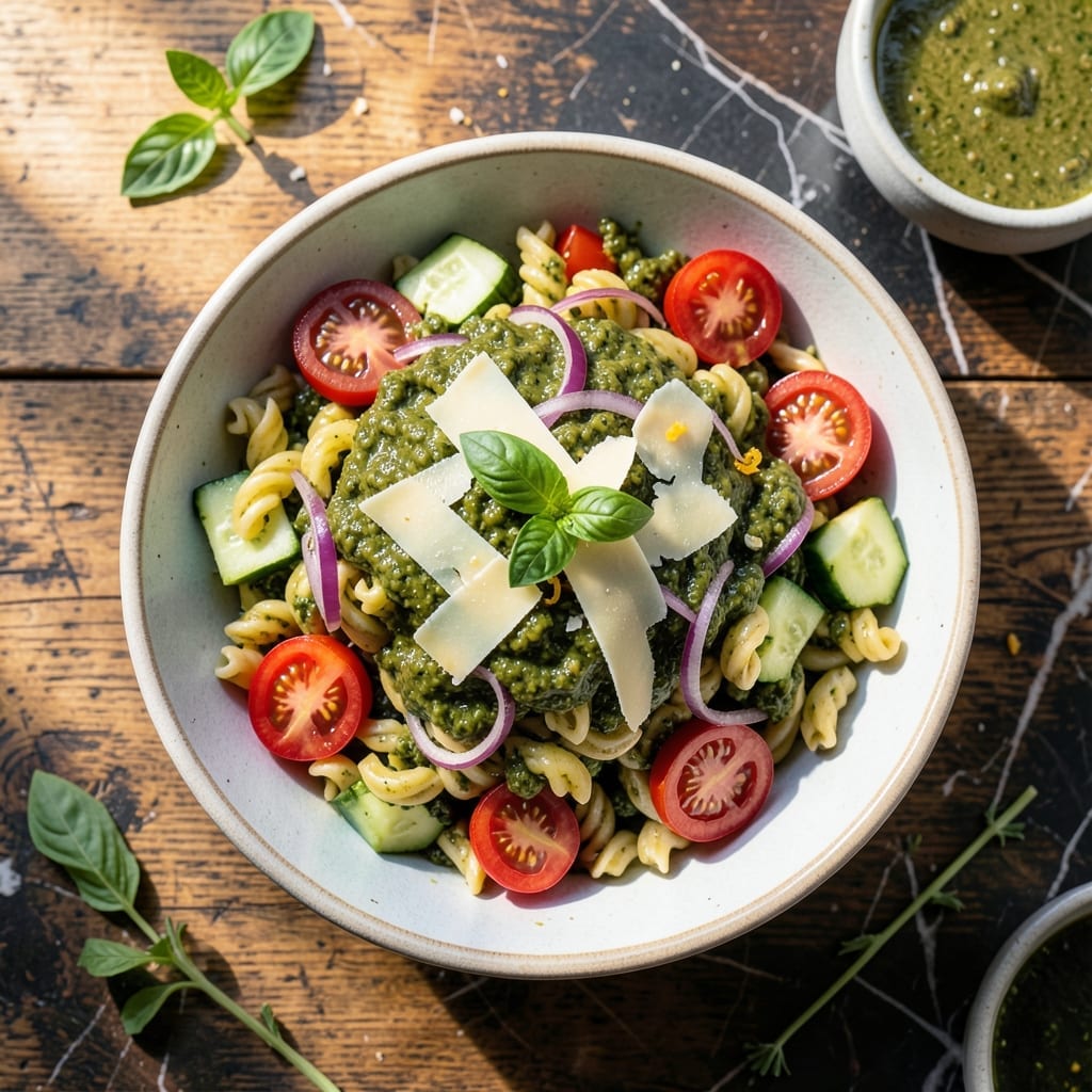 Jimmy John's Pesto Pasta Salad Recipe: Fresh Herb and Parmesan Brightness