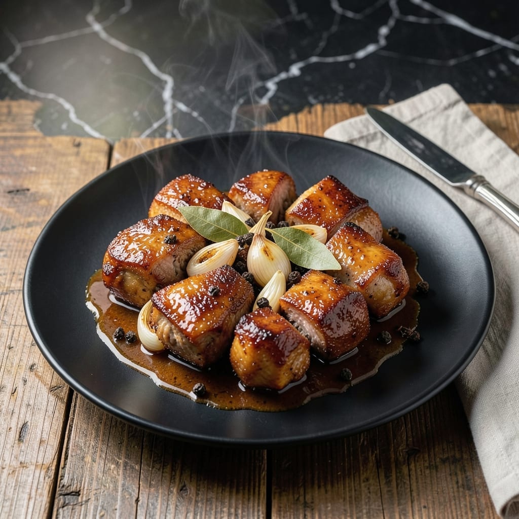 Pork Pinoy Recipe Panlasang Pinoy: Filipino-Style Braised Pork with Garlic Soy Glaze