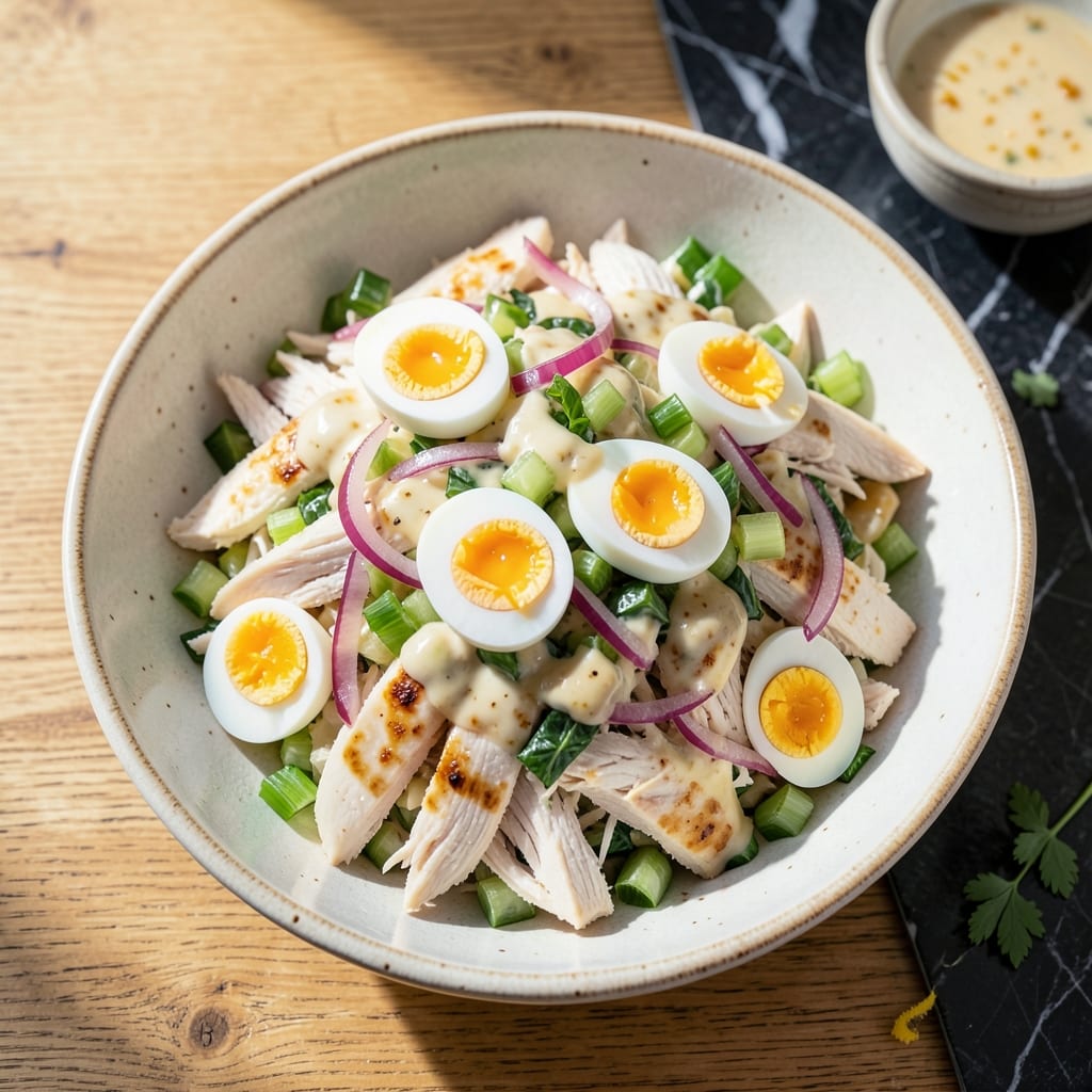 Chicken Salad Recipe With Egg: Creamy Hard-Boiled Egg Enhancement Chicken Salad Recipe With Egg: Creamy Hard-Boiled Egg Enhancement