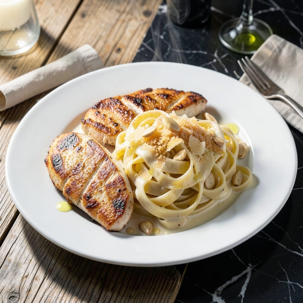 Recipe For Fettuccine Alfredo With Chicken: Silky Pasta and Tender Chicken in One Pan