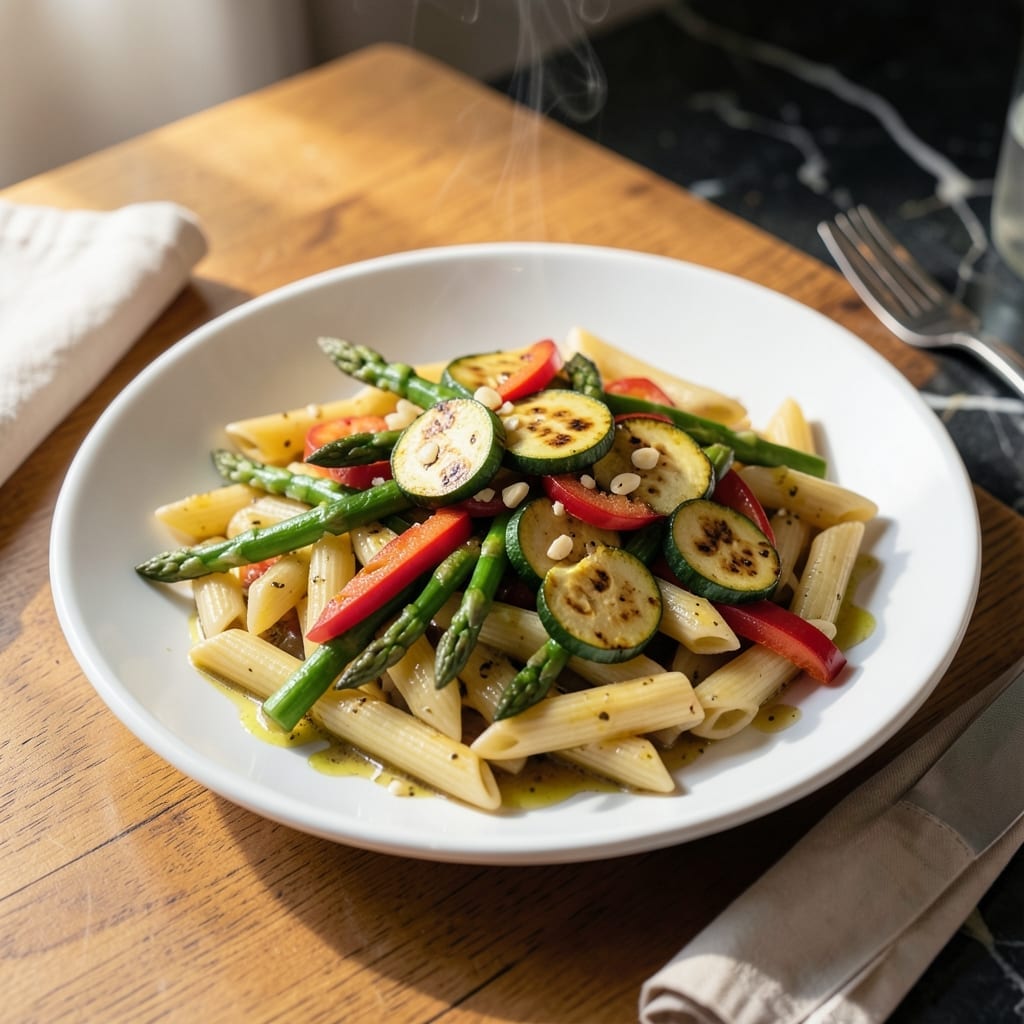 Pasta Primavera Recipe: Bright Garden Veggies in Garlic White Wine Sauce