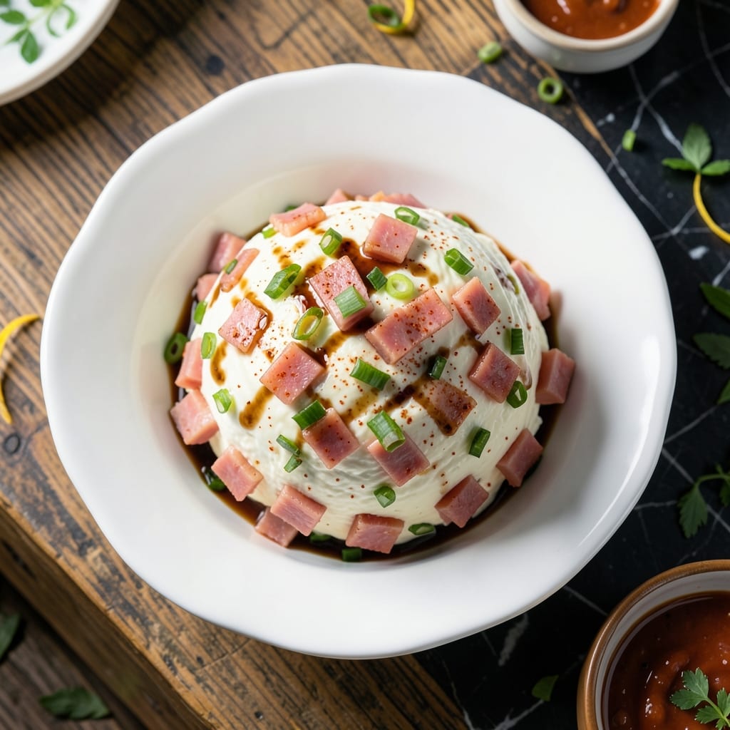 Cheese Ball Recipe With Ham and Green Onions: Creamy Center With Savory Crunch Cheese Ball Recipe With Ham and Green Onions: Creamy Center With Savory Crunch