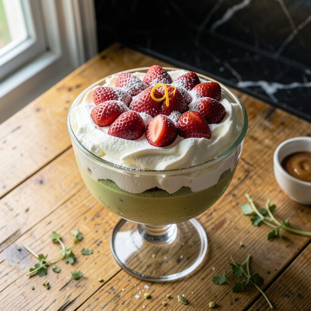 Pistachio Trifle Recipe Easy: Layers of Nutty Cream and Fresh Berries Pistachio Trifle Recipe Easy: Layers of Nutty Cream and Fresh Berries