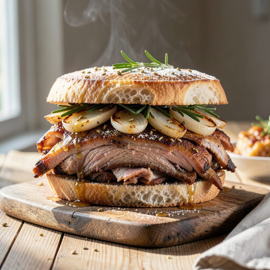 Porchetta Sandwich Recipe Slow Cooker: Hands-Off Herb-Infused Tender Pork