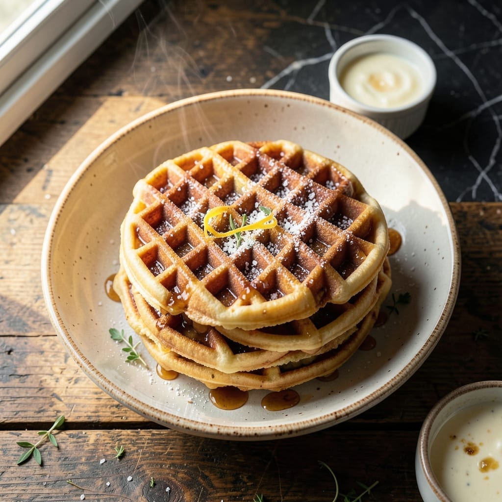 Waffle Recipe No Baking Powder: Fluffy Crispy Results With Vinegar