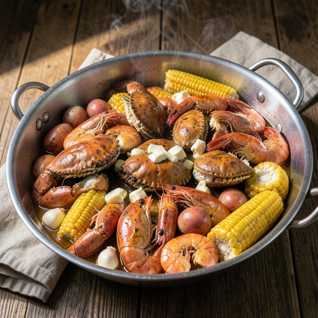Boiling Crab Recipe Whole Shabang: Spicy Seafood Boil With Corn and Potatoes