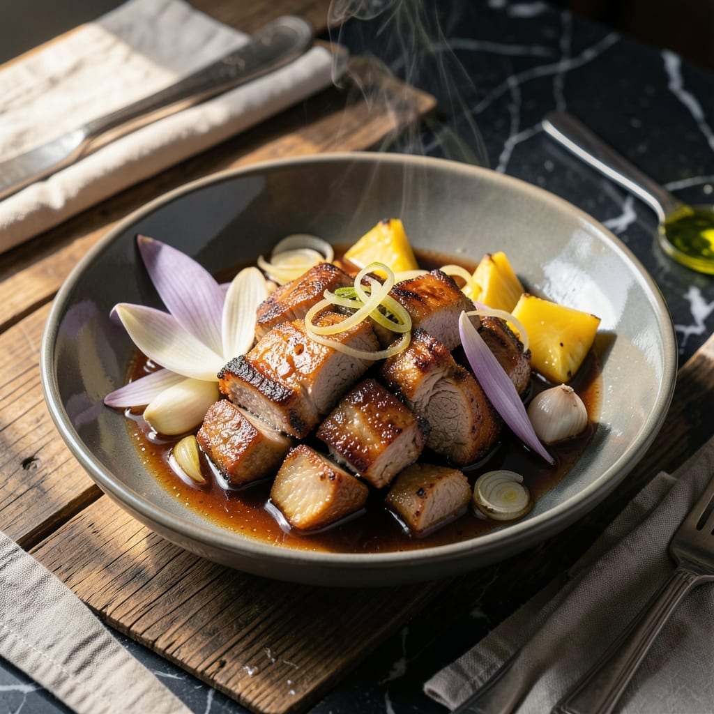 Pata Tim Recipe With Banana Blossom and Pineapple: Filipino Stewed Pork With Tropical Twist Pata Tim Recipe With Banana Blossom and Pineapple: Filipino Stewed Pork With Tropical Twist