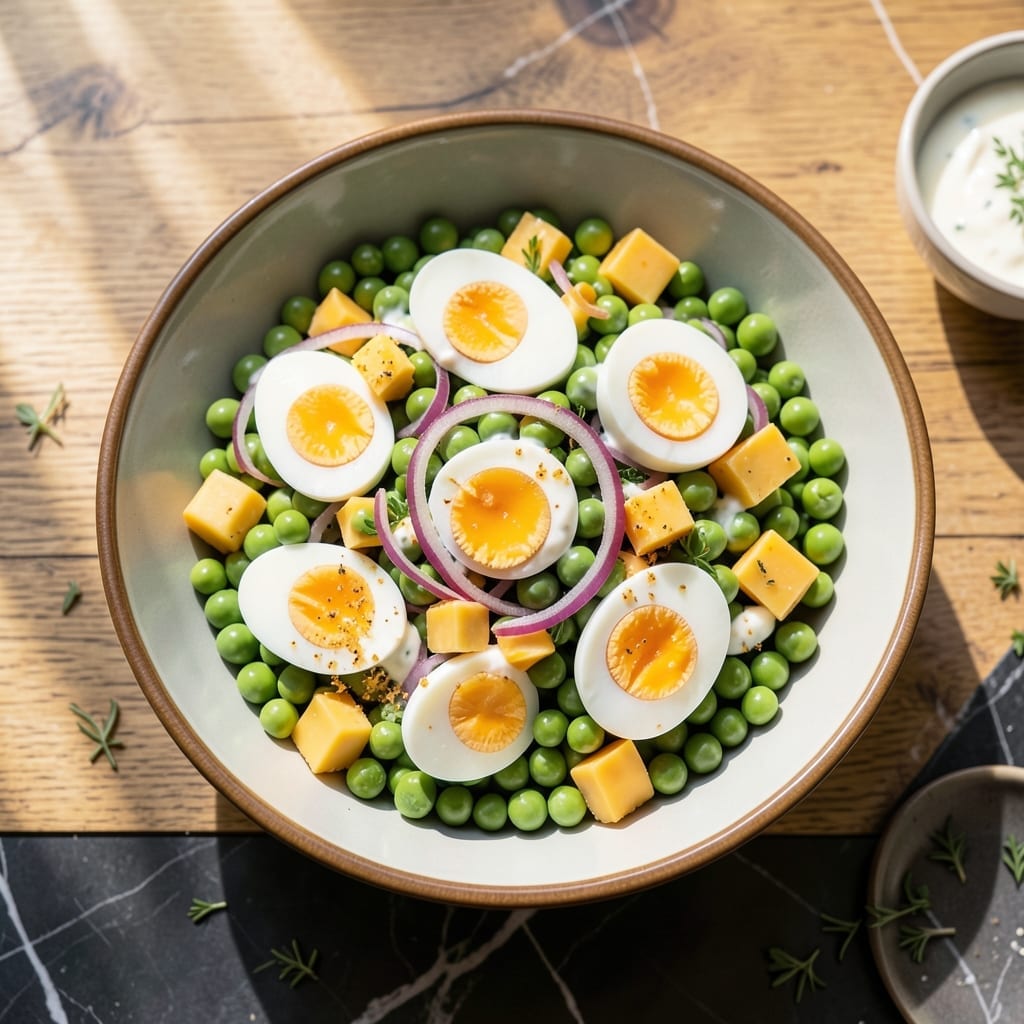Pea Salad Recipe With Eggs And Cheese: Creamy Garden Freshness in Every Bite Pea Salad Recipe With Eggs And Cheese: Creamy Garden Freshness in Every Bite