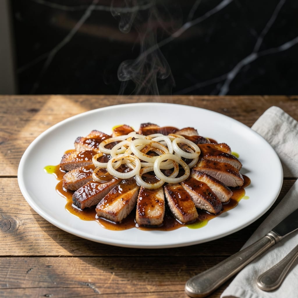 Pork Bistek Tagalog Recipe Panlasang Pinoy: Soy-Citrus Braised Pork with Onion Rings Pork Bistek Tagalog Recipe Panlasang Pinoy: Soy-Citrus Braised Pork with Onion Rings