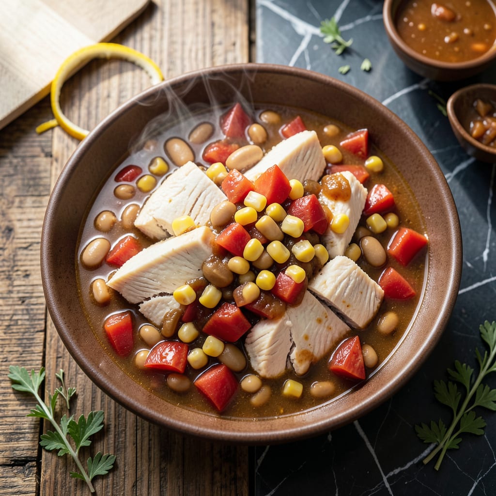 Visual representation of easy brunswick stew recipe from cans
