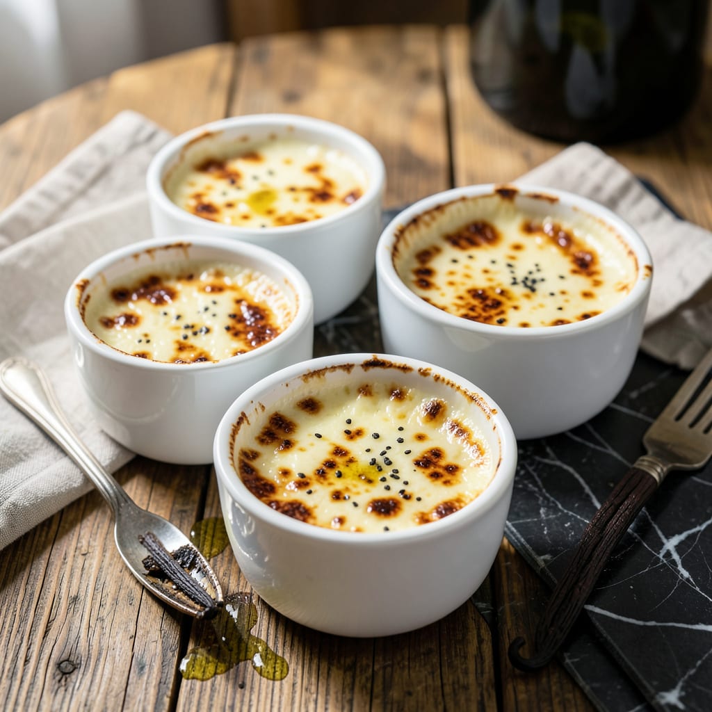 Complete easy creme brulee recipe with milk overview image