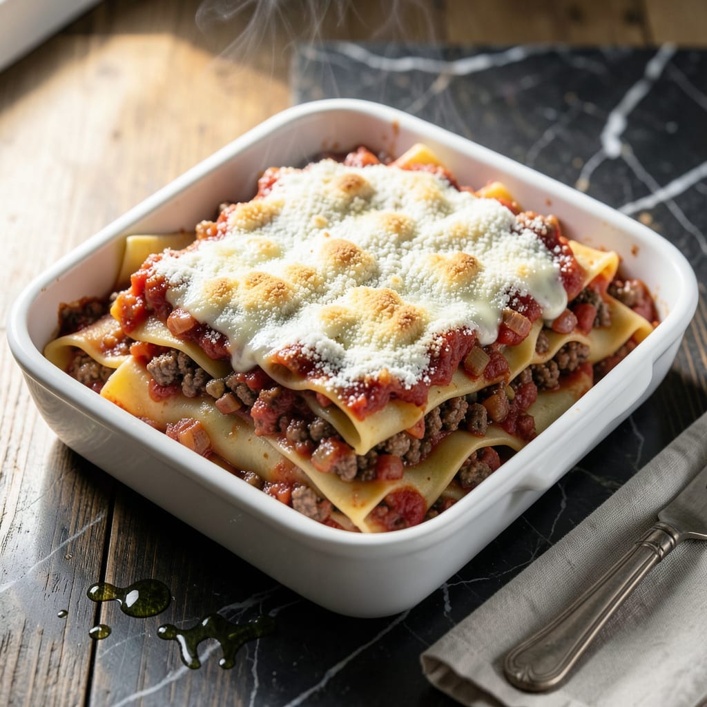Easy Lasagna Recipe No Ricotta: Layered Cheesy Goodness Without the Fuss detailed visual guide
