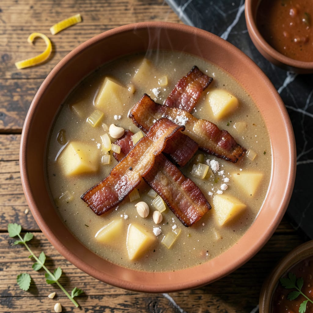 Easy Potato Bacon Soup Recipe: Smoky Creamy Bowl in One Pot detailed visual guide