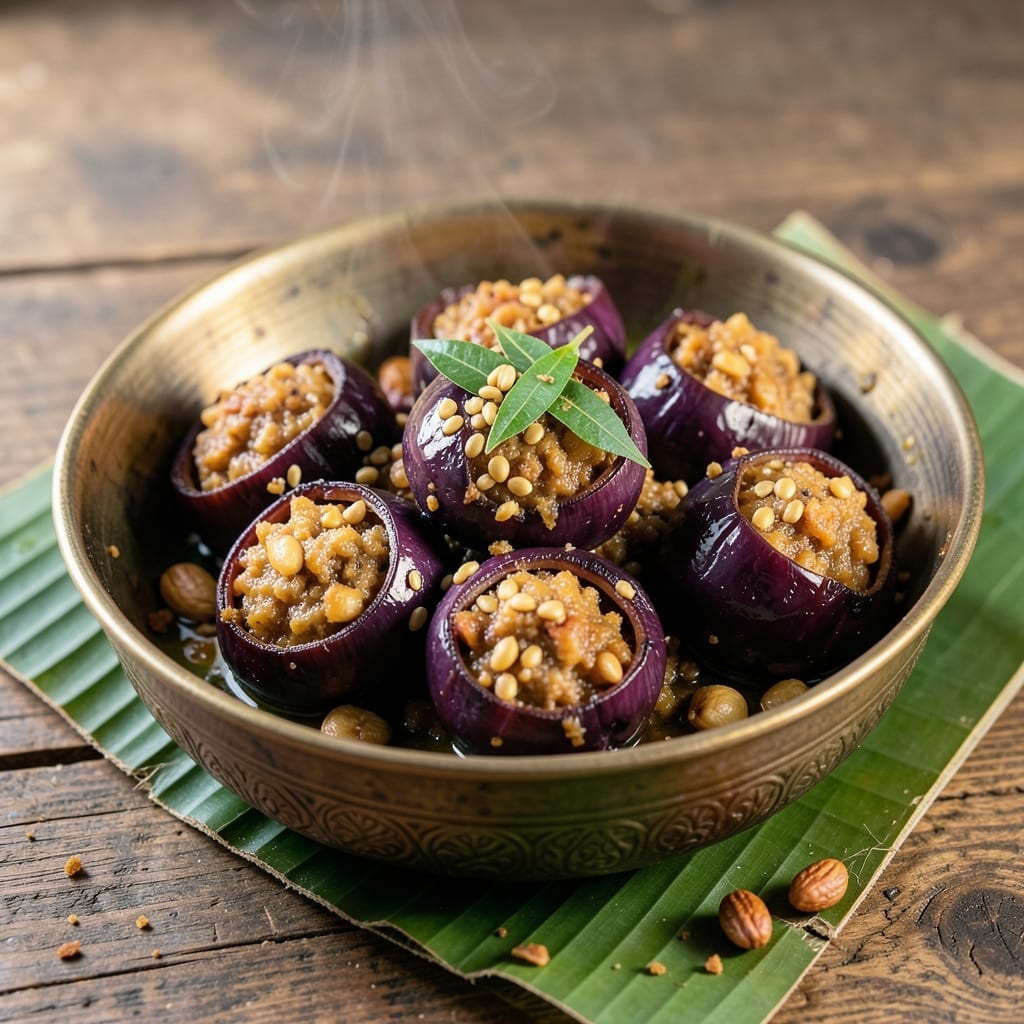 Gutti Vankaya Recipe Andhra Style: Spicy Stuffed Eggplant Delight Gutti Vankaya Recipe Andhra Style: Spicy Stuffed Eggplant Delight