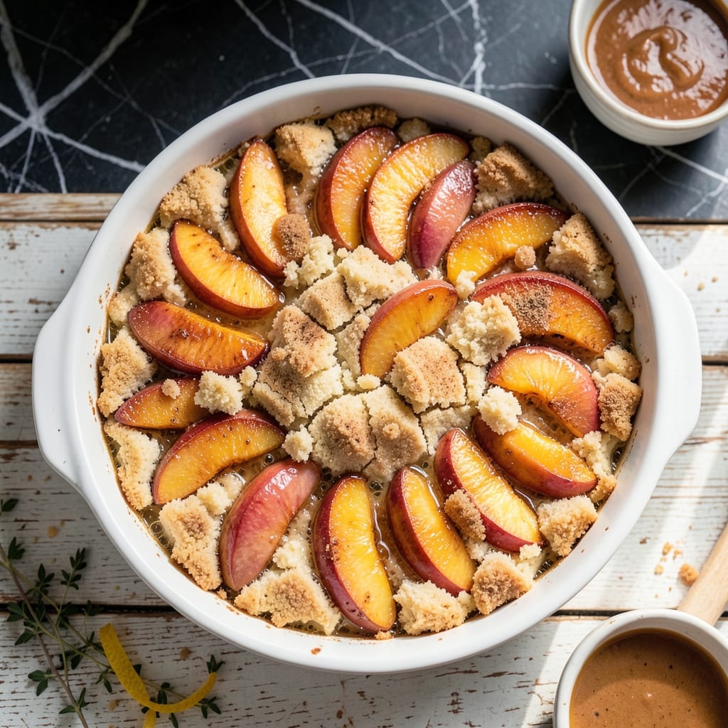 Peach Cobbler Recipe Without Milk: Buttery Biscuit Topping Over Sweet Peaches