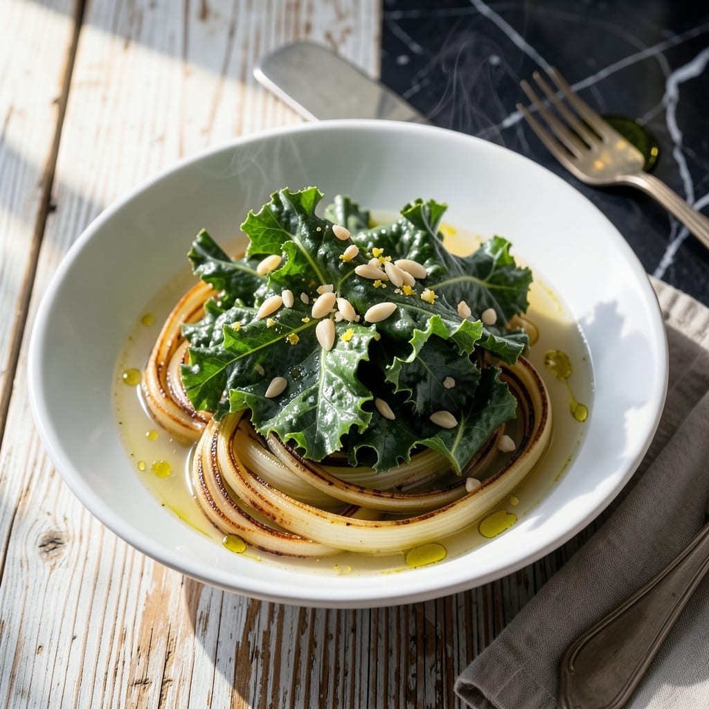 Leek and Kale Recipe: Earthy Greens with Garlic Infusion Leek and Kale Recipe: Earthy Greens with Garlic Infusion