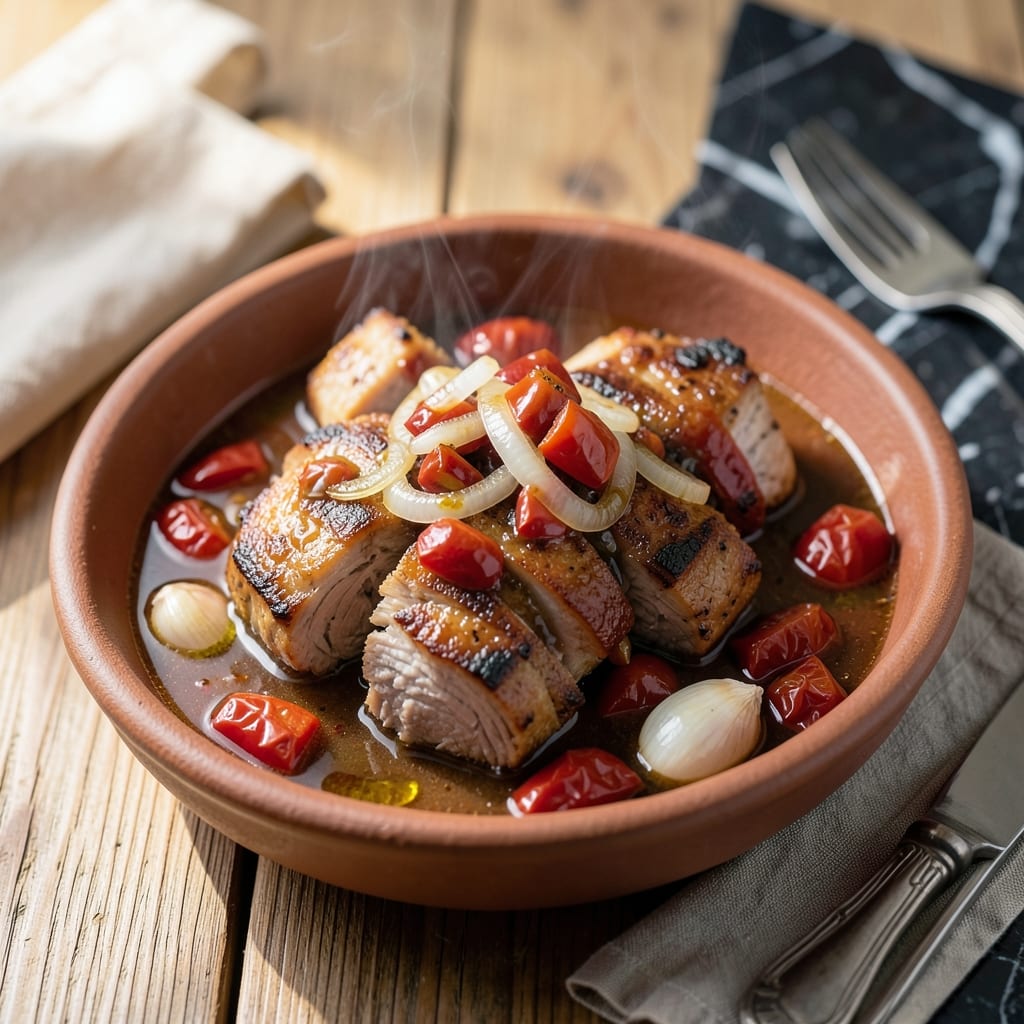 Pork Guisado Recipe Mexican: Slow-Simmered Pork in Rich Tomato-Chile Sauce
