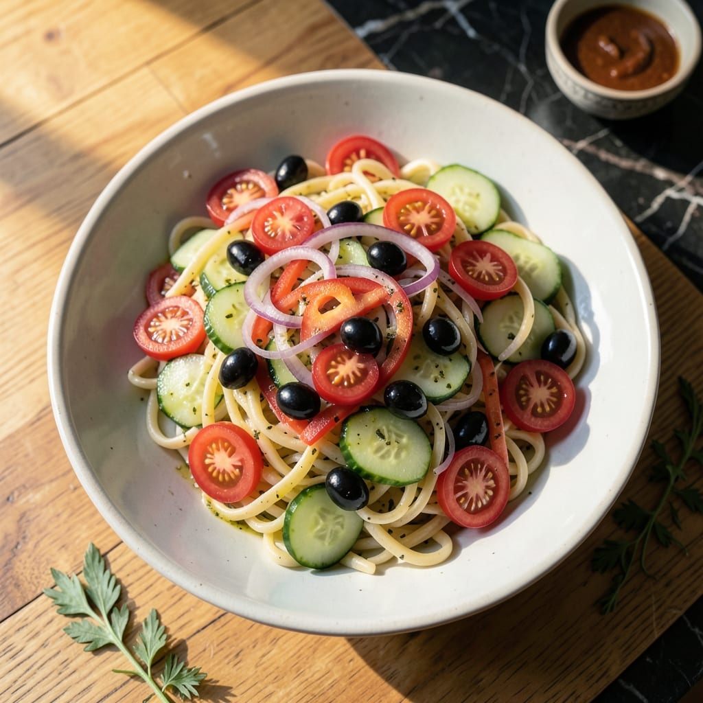 Linguine Salad Recipe Salad Supreme: Fresh Veggie Medley With Zesty Dressing