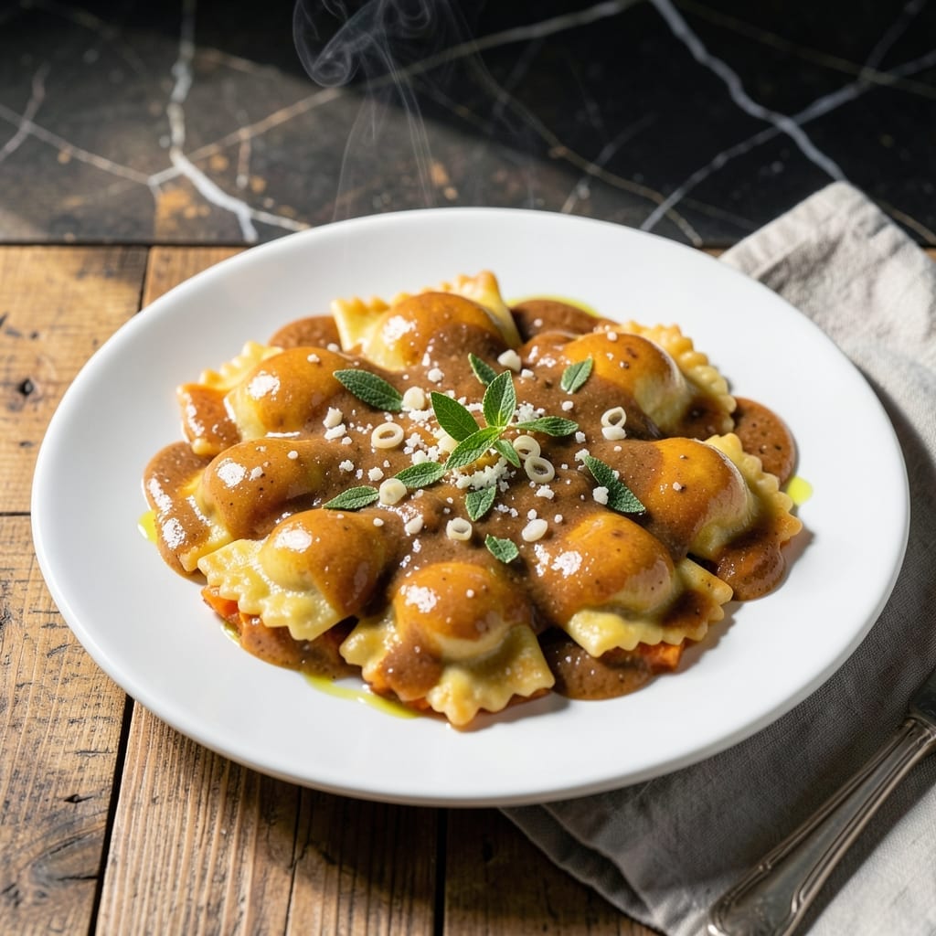Sauce Recipe for Butternut Squash Ravioli: Brown Butter and Sage Elegance
