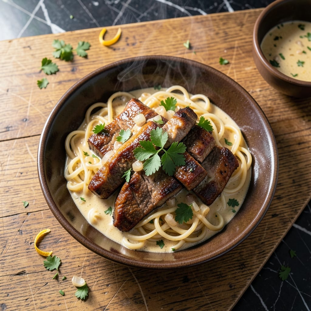 Beef Stroganoff Recipe Stew Meat: Mushroom-Rich Cream Sauce on Egg Noodles