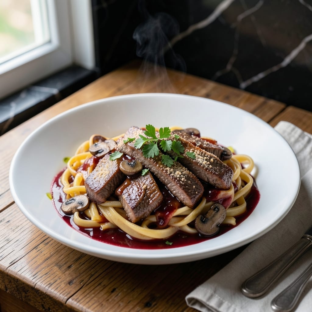 Beef Stroganoff Recipe Red Wine: Rich Mushroom Sauce With Tender Beef
