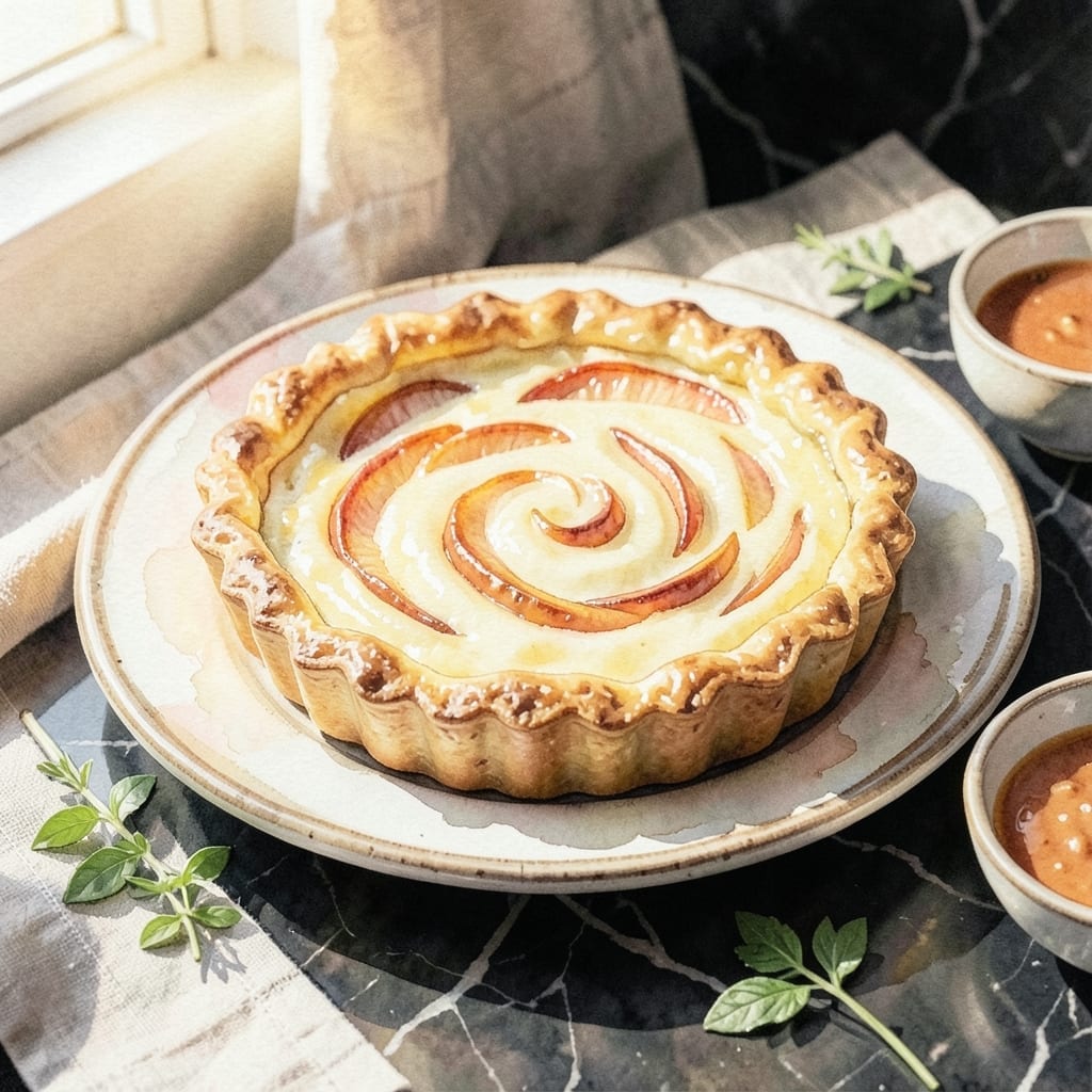 Apple Custard Tart Recipe UK: Buttery Crust with Silky Vanilla Filling